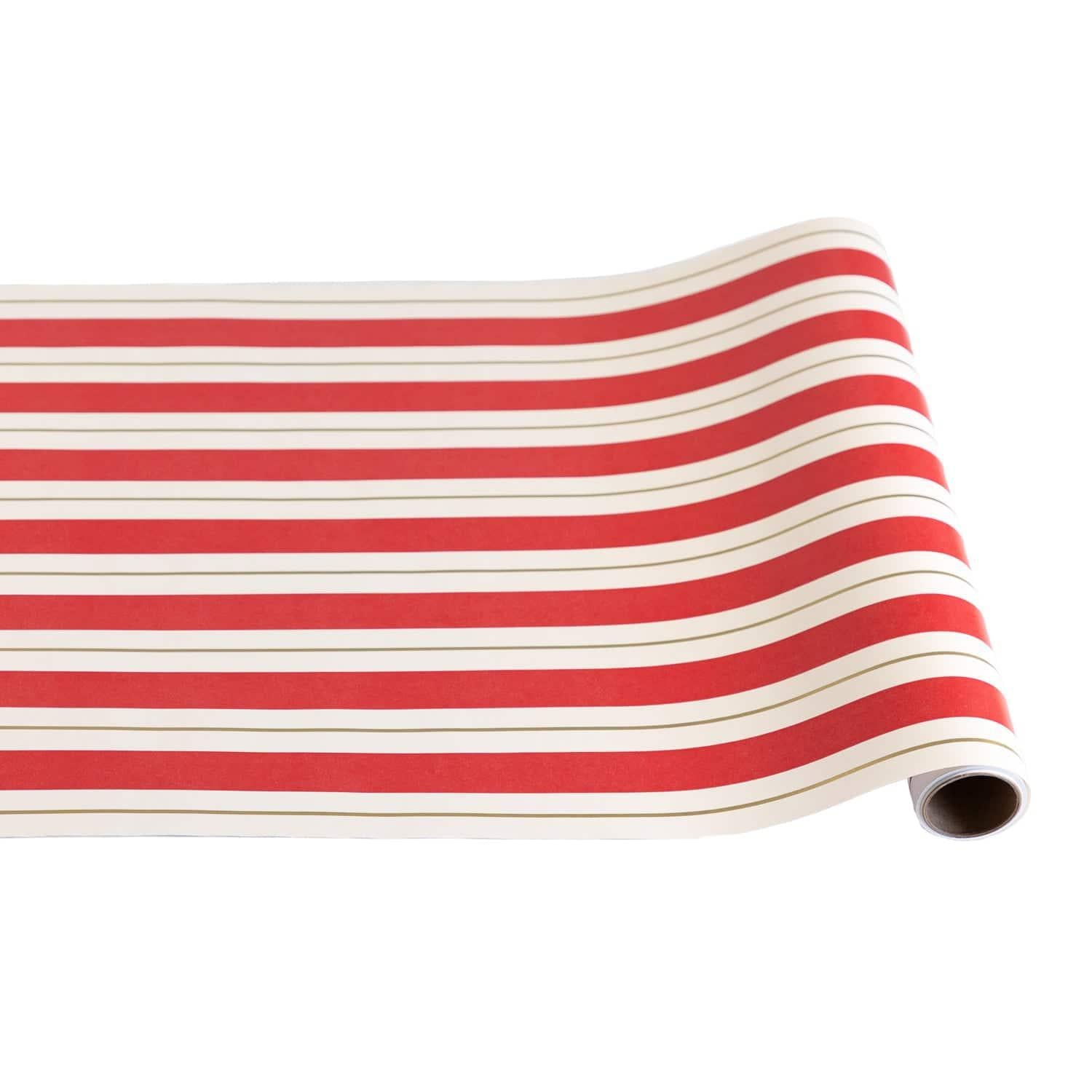 Red & Gold Awning Stripe Paper Runner